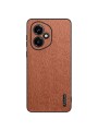Удароустойчив гръб от еко кожа  с дървесна текстура за Honor 400 - кафяв