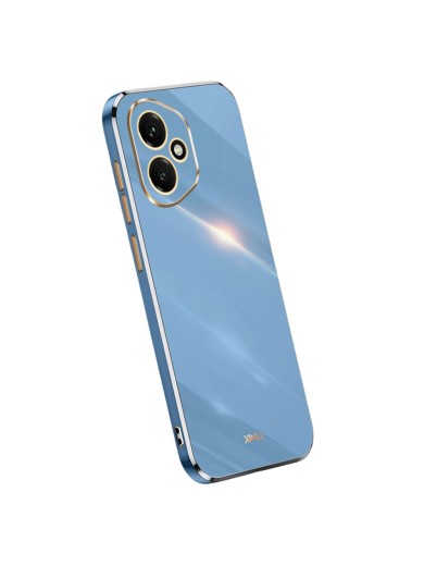 Предпазен удароустойчив гръб с галванизирана рамка за Honor 400 - син
