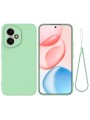 Предпазен устойчив на надраскване силиконов гръб с каишка за Honor 400 - зелен