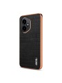 Предпазен гръб от еко кожа с крокодилски шарки за Honor 400 - черен