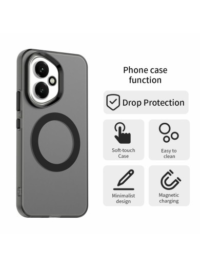 Предпазен гръб съвместим с MagSafe за Honor 400 - черен