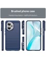 Мек удароустойчив гръб с текстура на карбонови влакна за Honor 400 - син