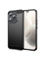Мек удароустойчив гръб с текстура на карбонови влакна за Honor 400 Lite - черен