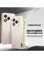 Предпазен удароустойчив гръб с галванизирана рамка за Honor 400 Lite - златист