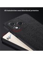 Удароустойчив гръб от еко кожа  с дървесна текстура за Honor 400 Lite - черен