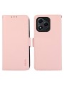 Калъф от еко кожа тип портмоне с RFID блокиране за Honor 400 Lite - розов