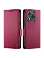 Калъф от еко кожа тип портмоне за Honor 400 Lite - червен