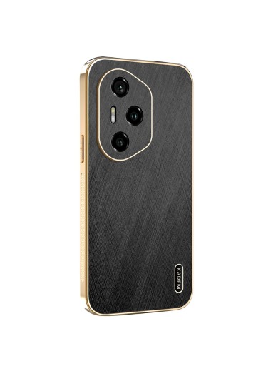 Предпазен удароустойчив гръб с галванизирана рамка за Honor 400 Pro - черен Предпазен удароустойчив гръб с галванизирана рамка за Honor 400 Pro - черен