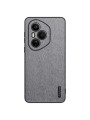 Удароустойчив гръб от еко кожа  с дървесна текстура за Honor 400 Pro - сив
