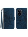 Калъф от еко кожа тип портмоне за Honor 400 Pro - син