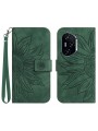 Калъф от еко кожа тип портмоне за Honor 400 Pro - зелен