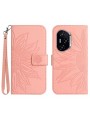 Калъф от еко кожа тип портмоне за Honor 400 Pro - розов