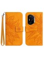 Калъф от еко кожа тип портмоне за Honor 400 Pro - жълт
