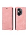 Калъф от еко кожа тип портмоне с RFID  блокираща технология за Honor 400 Pro - розов