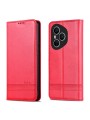 Калъф от еко кожа тип портмоне за Honor 400 Pro - червен