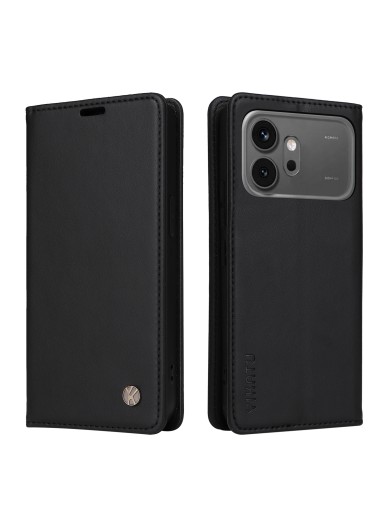 Калъф за телефон от еко кожа тип портмоне за Honor 600 - черен