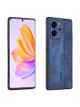 Противоплъзгащ се ултра тънък гръб от еко кожа за Honor 80 SE - син