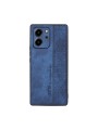 Противоплъзгащ се ултра тънък гръб от еко кожа за Honor 80 SE - син