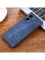 Противоплъзгащ се ултра тънък гръб от еко кожа за Honor 80 SE - син