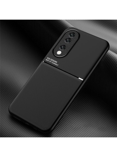 Гръб с покритие от еко кожа за Honor 90 - черен