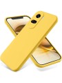 Предпазен удароустойчив силиконов гръб с каишка за Honor 90 Lite - жълт