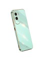 Предпазен удароустойчив гръб с галванизирана рамка за Honor 90 Lite - зелен