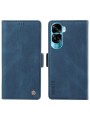 Калъф от еко кожа тип портмоне за Honor 90 Lite - син