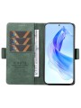 Калъф от еко кожа тип портмоне за Honor 90 Lite - зелен