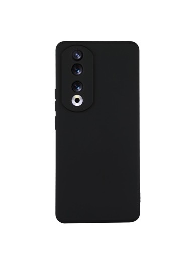 Устойчив на надраскване мек силиконов гръб за телефон за Honor 90 Pro - черен Устойчив на надраскване мек силиконов гръб за телефон за Honor 90 Pro - черен