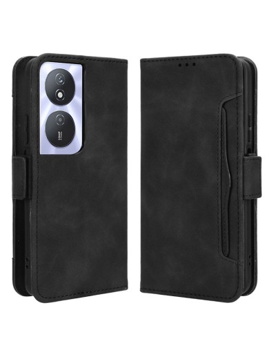 Калъф от еко кожа тип портмоне за Honor 90 Smart - черен Калъф от еко кожа тип портмоне за Honor 90 Smart - черен