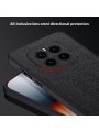 Удароустойчив гръб от еко кожа с дървесна текстура за Honor GT Pro - черен