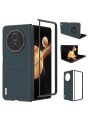Предпазен гръб от естествена телешка кожа за Honor Magic V3 - зелен