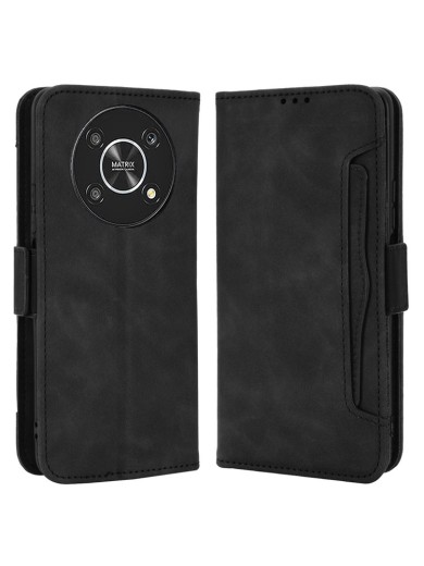 Калъф от еко кожа тип портмоне за Honor Magic4 Lite - черен