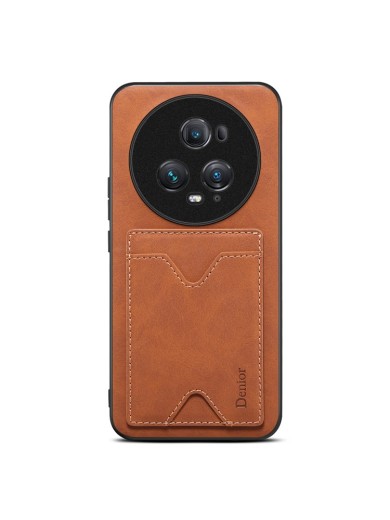 Гръб от еко кожа, кафяв за Honor Magic5 Ultimate Гръб от еко кожа, кафяв за Honor Magic5 Ultimate