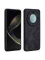 Противоплъзгащ се тънък гръб от еко кожа за Honor Magic6 Lite - черен
