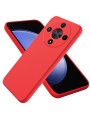 Предпазен удароустойчив силиконов гръб с каишка за Honor Magic6 Lite - червен