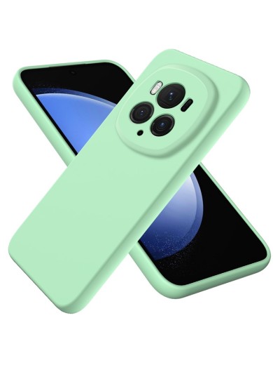 Предпазен удароустойчив силиконов гръб с каишка за Honor Magic6 Pro - зелен