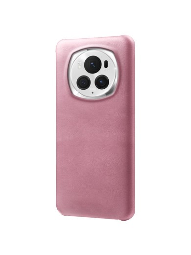 Предпазен гръб от eко кожа за Honor Magic6 Pro - розов