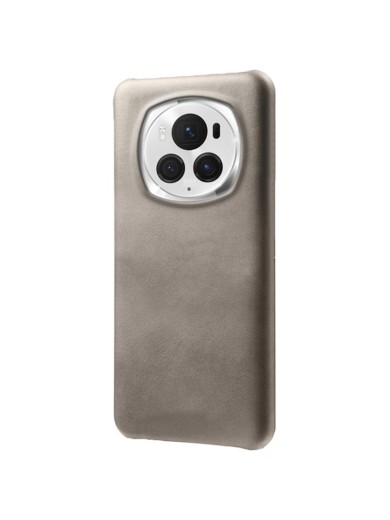 Предпазен гръб от eко кожа за Honor Magic6 Pro - сив