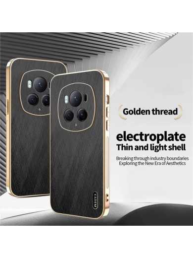Предпазен удароустойчив гръб с галванизирана рамка за Honor Magic6 Pro - черен