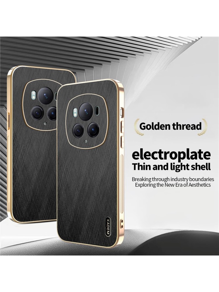 Предпазен удароустойчив гръб с галванизирана рамка за Honor Magic6 Pro - черен