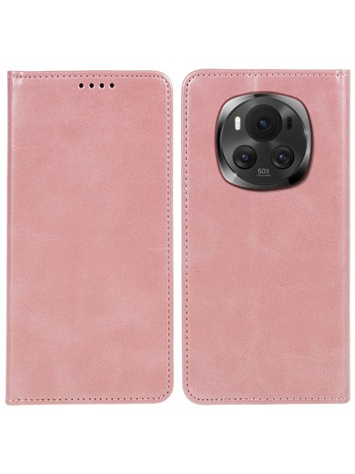 Калъф от еко кожа тип портмоне за Honor Magic6 Pro - розов