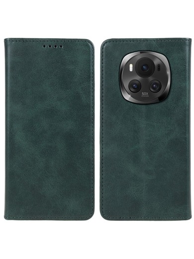Калъф от еко кожа тип портмоне за Honor Magic6 Pro - зелен