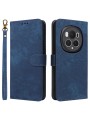 Калъф от еко кожа тип портмоне с RFID блокиране за Honor Magic6 Pro - син