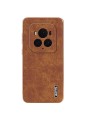 Предпазен гръб от еко кожа с крокодилски шарки за Honor Magic6 Ultimate - кафяв