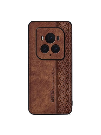 Противоплъзгащ се тънък гръб от еко кожа за Honor Magic6 Ultimate - кафяв Противоплъзгащ се тънък гръб от еко кожа за Honor Magic6 Ultimate - кафяв