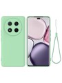 Предпазен удароустойчив силиконов гръб с каишка за Honor Magic7 Lite - зелен