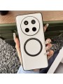 Удароустойчив гръб от еко кожа съвместим с MagSafe за Honor Magic7 Lite - бял