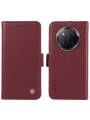Калъф от еко кожа тип портмоне за Honor Magic7 Lite - червен
