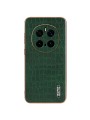 Предпазен гръб от еко кожа с крокодилски шарки за Honor Magic7 Pro - зелен
